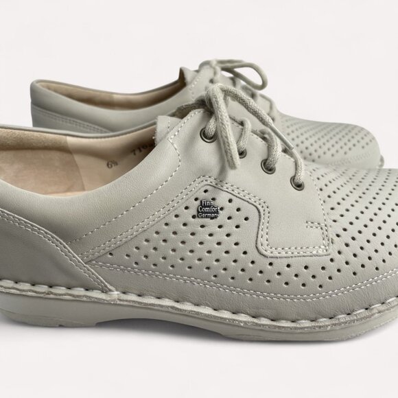 Finn Comfort Shoes Sponarid Leather German Made Women's 8.5 MINT Beige - Picture 3 of 15